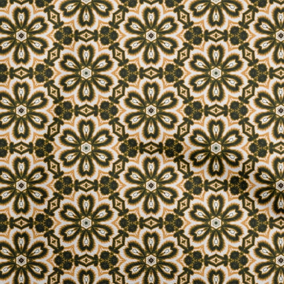 oneOone Georgette Viscose Olive Green Fabric Florals Craft Projects Decor Fabric Printed By The Yard 42 Inch Wide