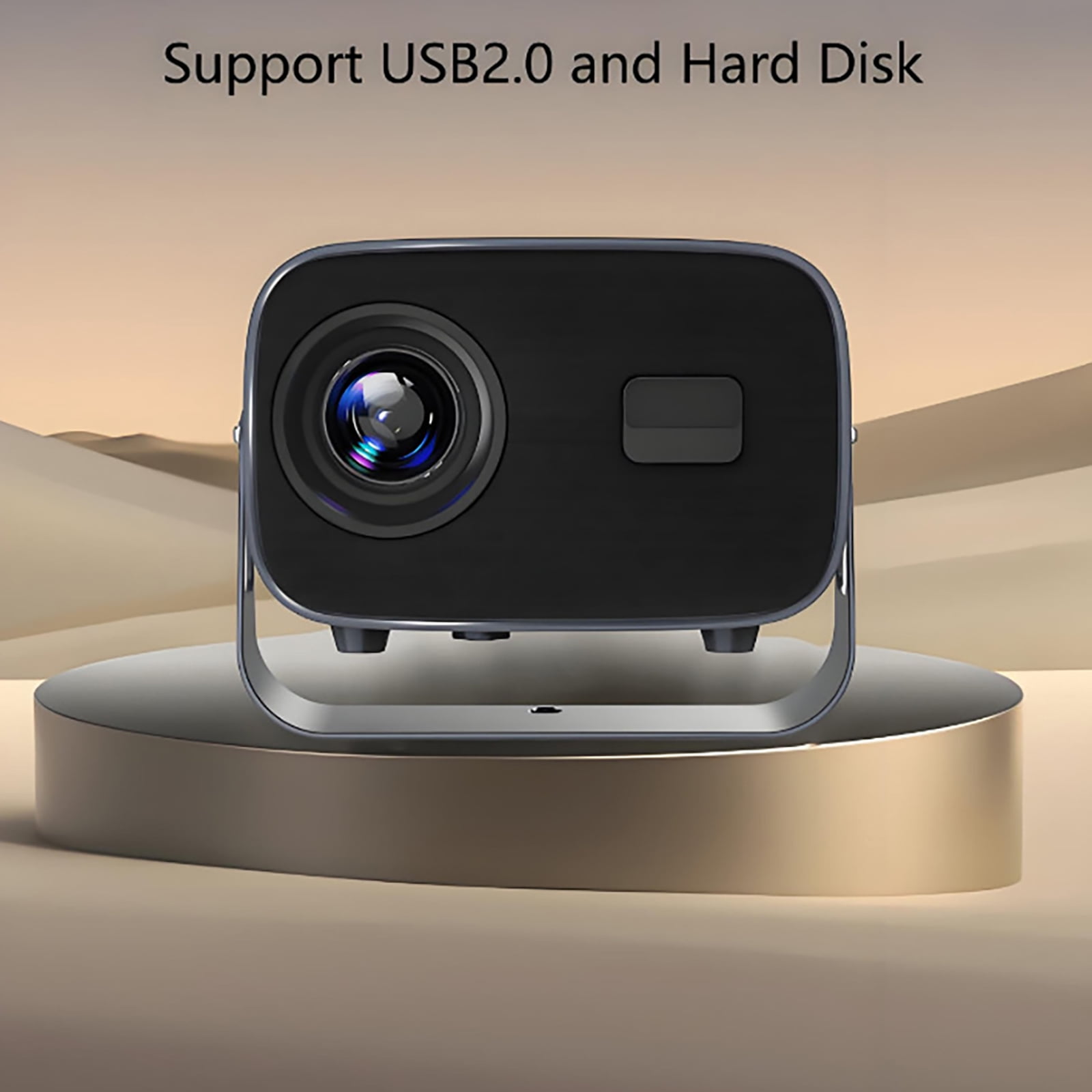 Foluu 4K Projectors 260ANSI 16:9 Supported 3D with WiFi 5G Bluetooth, White