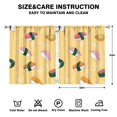 thumbnail image 2 of Sushi1 (1) Curtains-blackout Curtains Bedroom Decor Living Room Darkening Grommet Window Drapes 2 Panels Set 52"x 63", 2 of 2