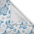 thumbnail image 6 of Ambesonne Turtle Valance & Curtain, Underwater Fauna Motif, 55"x30", Blue and White, 6 of 7