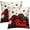 Plaid Dots Hearts, variant on Valentines Day Pillow Covers 18x18 Inch Set of 2, Red Black Plaid Dots Hearts and Love Design Square Pillowcases for Sofa Couch Bed Chair Indoor Outdoor Home Decor
