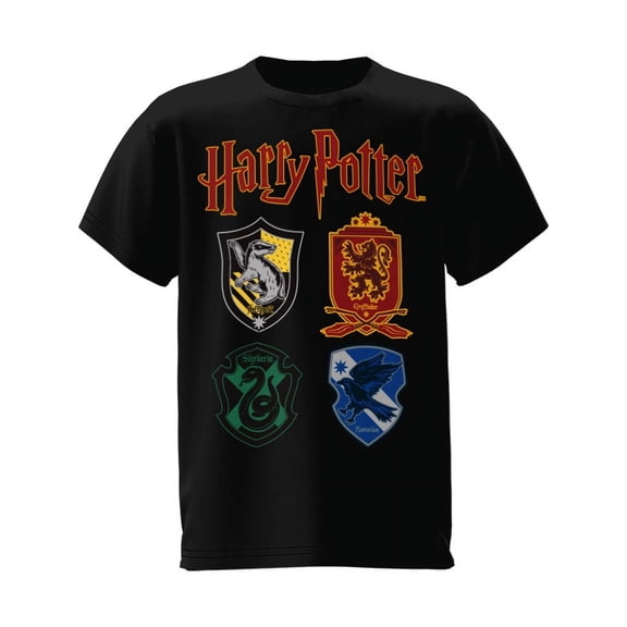 Harry Potter Houses Youth Boys Tee Shirt, XS-XL
