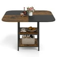 thumbnail image 1 of Gymax 47.5'' Square Dining Table w/Double-colored Splice Desktop 2-Tier Storage Shelves, 1 of 10