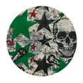 thumbnail image 2 of Wuche Round Tablecloth Skulls Wearing Round Fitted Tablecloth with Elastic Edge, Waterproof Oil Proof Table Cloth Wipe Clean Table Cover for Indoor and Outdoor, 2 of 7