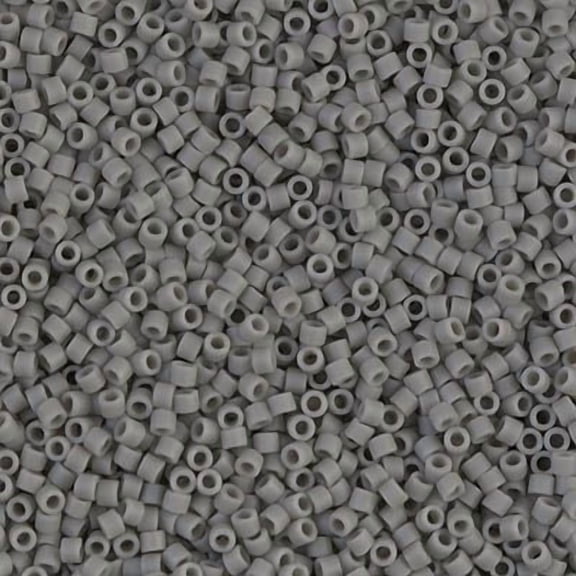 Miyuki Delica Seed Beads DB0761/DB761 11/0 Opaque Gray Matte 7.2 Grams