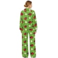 thumbnail image 2 of SCRAWLGOD St. Patrick's Day Ladybug Four Leaf Clover Daisy Spot Green Lounge Sets for Women Sweatsuit Turtleneck 2 Piece Outfits Sweatshirt Wide Leg Sweatpants Fashionable Tracksuit Matching Set, XS, 2 of 7