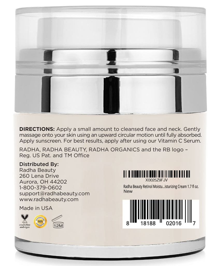 Radha Beauty Retinol Moisturizer Cream for Face,1.7 Fl. Oz. - image 2 of 3