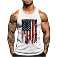 thumbnail image 2 of Nmnitkp Tank Tops Men Independence Day Printing Round Neck Regular Casual Sports Tank Blouses,High-Quality Fabric Mens Tank Top White,M, 2 of 5