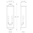 thumbnail image 7 of C Cattleya 30.25 in. Black Outdoor Wall Lantern Sconce with Seeded Glass and Gold Accent, 7 of 7