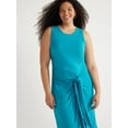 thumbnail image 3 of Sofia Jeans Women's and Women's Plus Side Tie Tank Dress with Rouching,  Sizes XXS-5X, 3 of 5