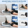 thumbnail image 3 of Cervical Neck CPAP Pillow for Sleeping, Ergonomic Adjustable Height Neck Support Memory Foam Bed Pillow for CPAP Users with Sleep Apnea, Suitable for Side and Back Sleepers, 3 of 8