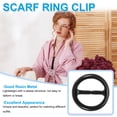 thumbnail image 3 of Uxcell Scarf Ring Clip Resin Round T-Shirt Clip Fashion Ring Scarves Clasp Buckle Tie Circle Black, 3 of 7