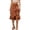 Brown, variant on Elegant High Waist Skirt with Asymmetric Hemline and Flowy Layered Design for Skirt M