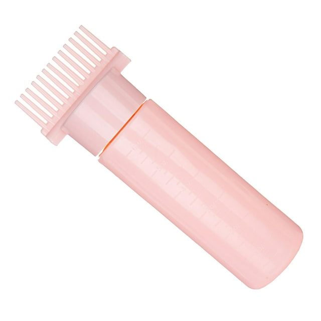 Botella aplicadora de peine de raíces/Aplicador de aceite para el cabello/Coloración del cabello de 180 ml Rosa