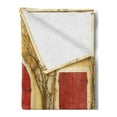 thumbnail image 2 of Shutters Soft Flannel Fleece Throw Blanket, Doorway with Blinded Door and Window to the Rural Tuscan House Italy Art, Cozy Plush for Indoor and Outdoor Use, 50" x 70", Yellow Beige Red, by Ambesonne, 2 of 5