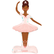 49" Standing Ballerina Shape - Dark Skin Balloon