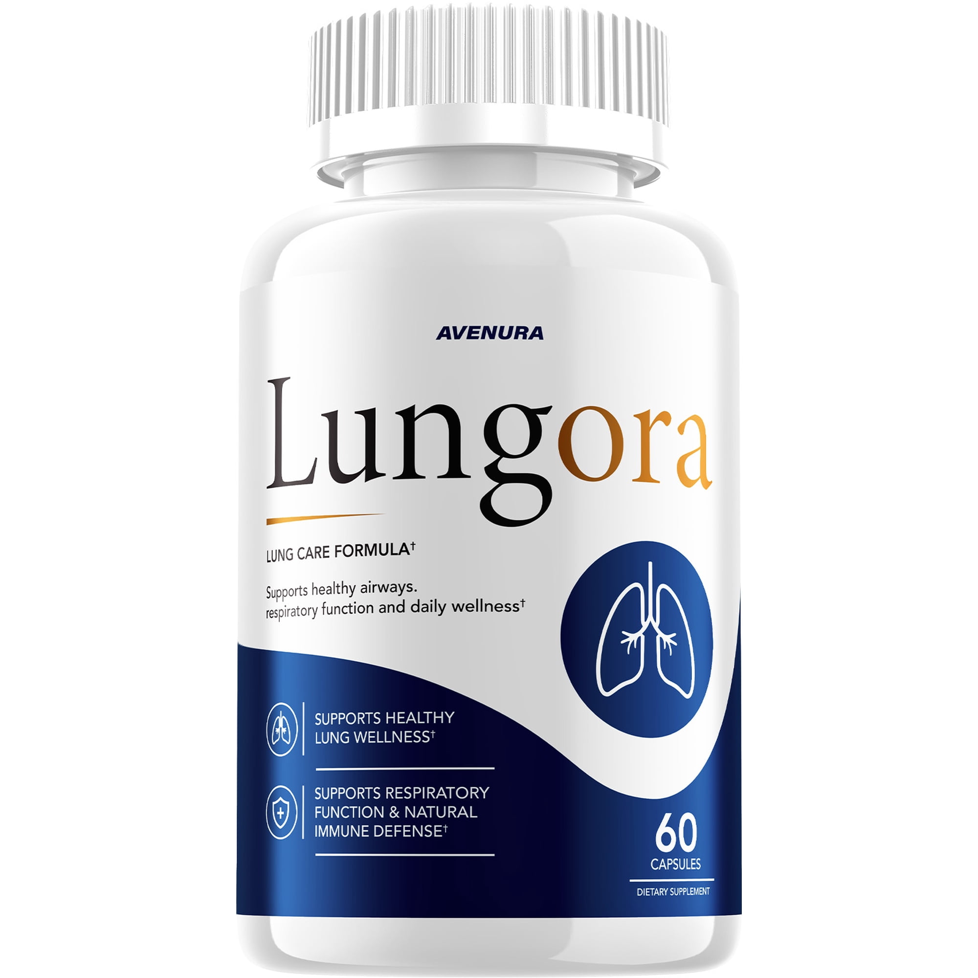 Lungora Capsules – Natural Blend Daily Breathing Wellness Support, 1 Pack, 60 Capsules