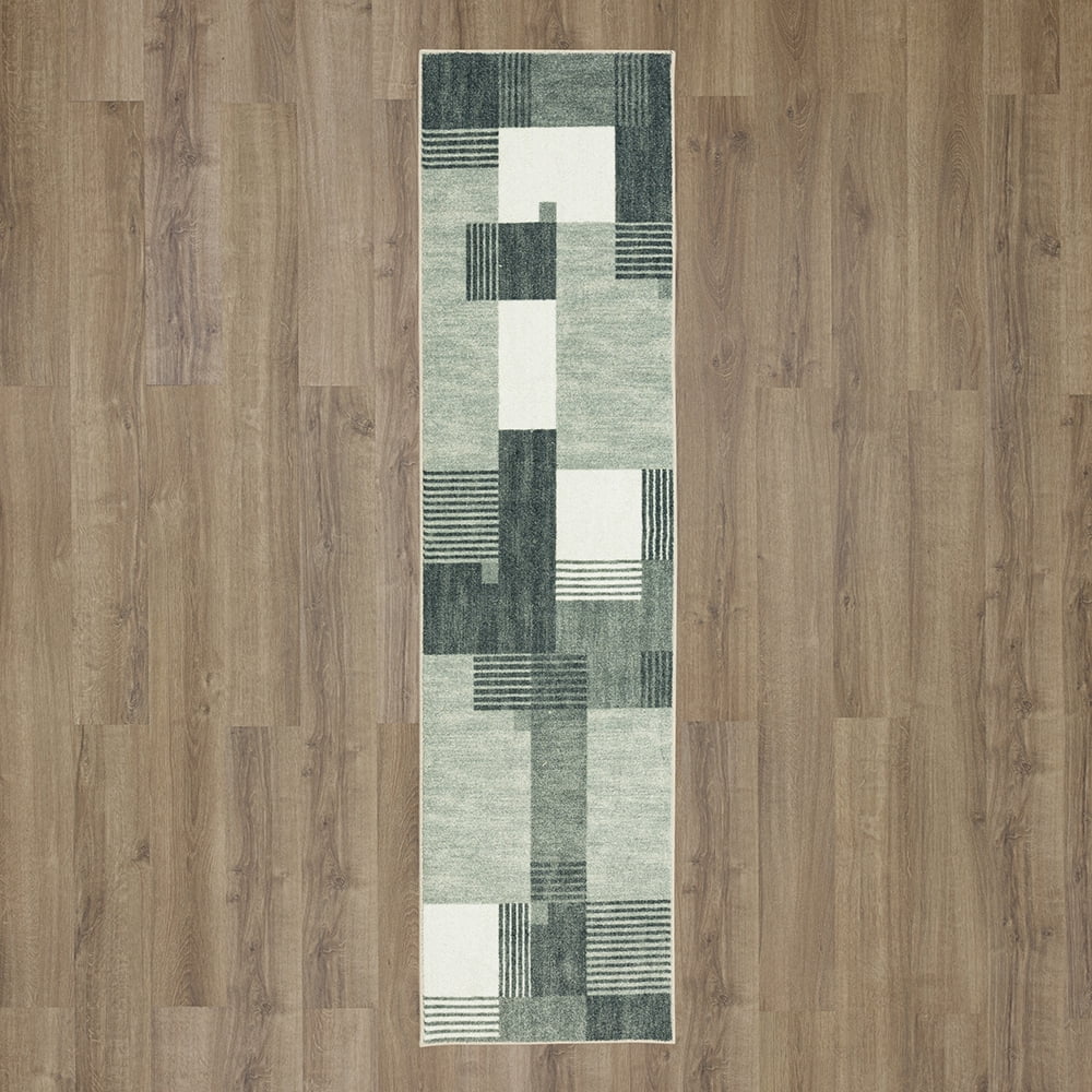Mohawk Home Alliance Indoor Geometric Runner Rug, Grey, 2' x 8'