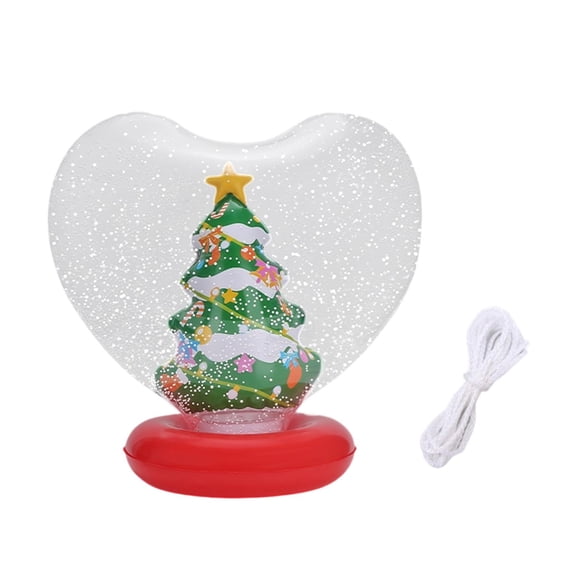 Bola de Navidad inflable, adorno grande decorativo con forma de corazón Árbol de Navidad