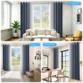 thumbnail image 7 of Ombre Navy Wave Pattern Blackout Curtains,2 Panels Set,42x63 Inch,Thermal Insulated Grommet Top Window Drapes, 7 of 7
