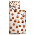 thumbnail image 2 of White Halloween Pumpkins Toddler Nap Mats for Kids Preschool,60"x20" Sleeping Mat Bag or Kids,Toddler Sleeping Bag,Toddler Nap Mat or Daycare, 2 of 6