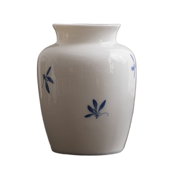 Jarrón de cerámica con orquídea pintada a mano, adorno floral hidropónico, decoración de flores frescas