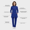 thumbnail image 4 of VIAOLI Women's Medical Scrubs Set - Half Zip Top and Straight Leg Pants, Multiple Pockets for Nurses & Doctors, 4 of 7
