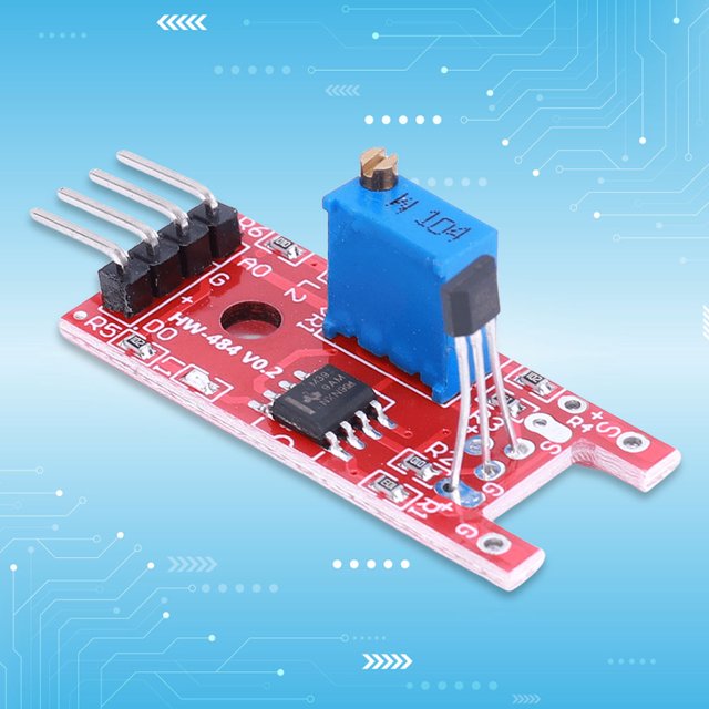 Módulo de Sensor de Velocidad Magnético de Efecto Hall Bsvklp KY-024 DC 5V para Kit Arduino DIY