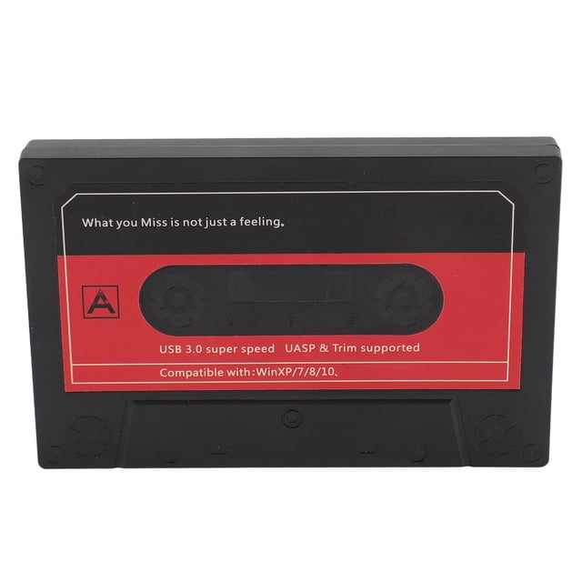 Caja SSD De 2,5 Pulgadas, Caja De Disco Duro Externo De 5 Gbps De Alto Rendimiento Que Admite Capacidad De 5 TB Aspecto De Casete Vintage Para SDD De 2,5 Pulgadas