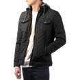thumbnail image 1 of Ma Croix Mens Quilted Jacket Business Casual Diamond Fleece Lined Padded Winter Jackets, 1 of 7