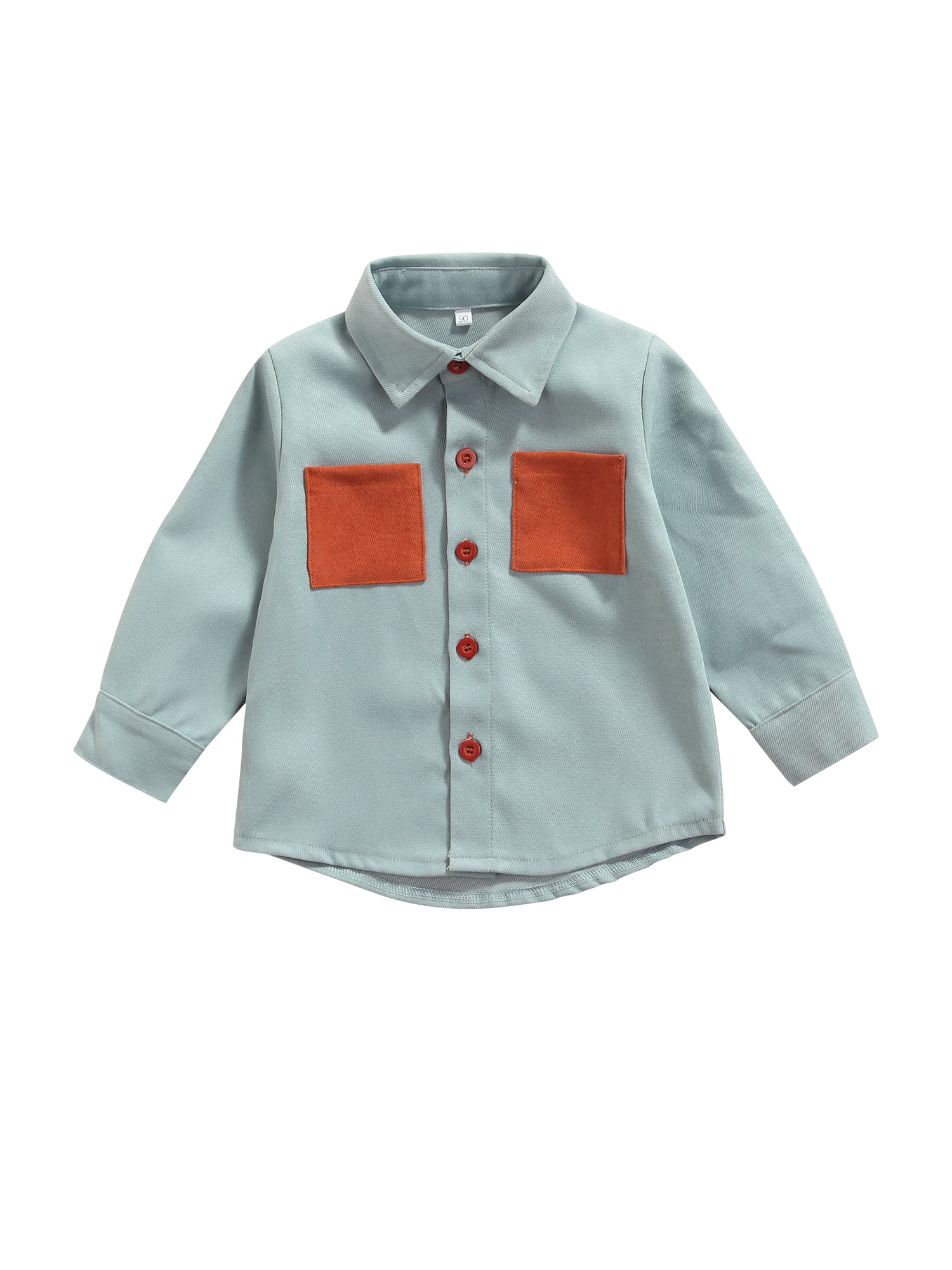 Kids Toddler Boy Clothes Long Sleeve Corduroy Lapel Button Down Shirt Thermal Top Little Boys Shirts Fall Jacket
