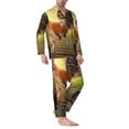 thumbnail image 2 of Sikiie Country Farm Morning Rooster Mens Pajama Set, Soft Warm Long Sleeve Sleepwear, Cozy Button-Down Pjs for Men-Large, 2 of 7