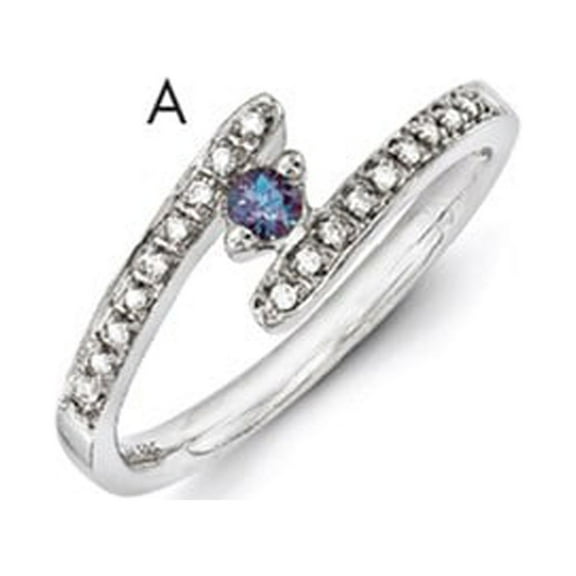 14K White Gold Ring Band Mother's & Family Semi Mount Diamond center Stone Mounting 2 mm