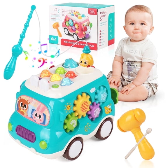 Montessori Shape Sorter Toys for 1 Year Old, Learning Toys for Toddlers 1-3, Musical Educational Activity Cube Toys for 1 2 3 Year Old Boys Girls, First Birthday Gifts Toys for 1 Year Old Girls Boys