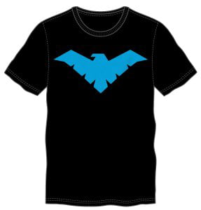 5/6 7 Batman Classic NIGHTWING SYMBOL Licensed T-Shirt KIDS Sizes 4 