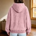 thumbnail image 5 of Yuncity Womens Zip Up Hoodie Leopard Print Fleece Pullover Long Sleeve Loose Fit Pockets Sweatshirt Casual Fall Winter Hooded Jacket Size Xxl Pink, 5 of 5