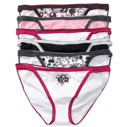 Stretch Cotton String Bikini Panties, 6Pack