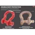thumbnail image 6 of (20 Pack) 7/16" Anchor Shackle Forged Carbon Steel w/ Alloy Screw Pin Load Limit # 1.5 Tons (3,000 lbs) | Double Rust Protection Heavy Duty D Ring Shackle for Towing, Rigging & Vehicle Recovery, 6 of 8