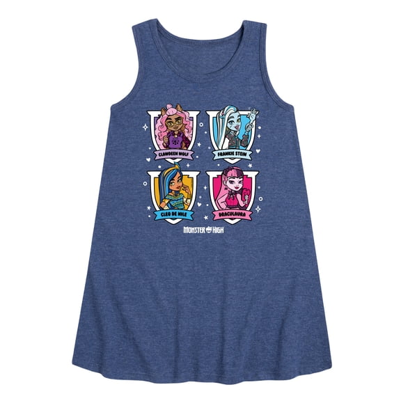 Monster High - Character Grid - Toddler and Youth Girls A-line Dress