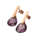thumbnail image 3 of Aretes Mujer LuckyLy Amber Acero Inoxidable Cristal Rosa Verde Esmeralda Morado UNITALLA, 3 of 7