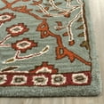 thumbnail image 3 of SAFAVIEH Wyndham Thurstan Floral Geometric Wool Runner Rug, Blue/Rust, 2'3" x 11', 3 of 6