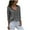 Gray, variant on qolati Women's Button Down Shirts Trendy Solid Color V Neck Basic Tops Loose Fit Long Sleeve Tunic Office Work Blouse