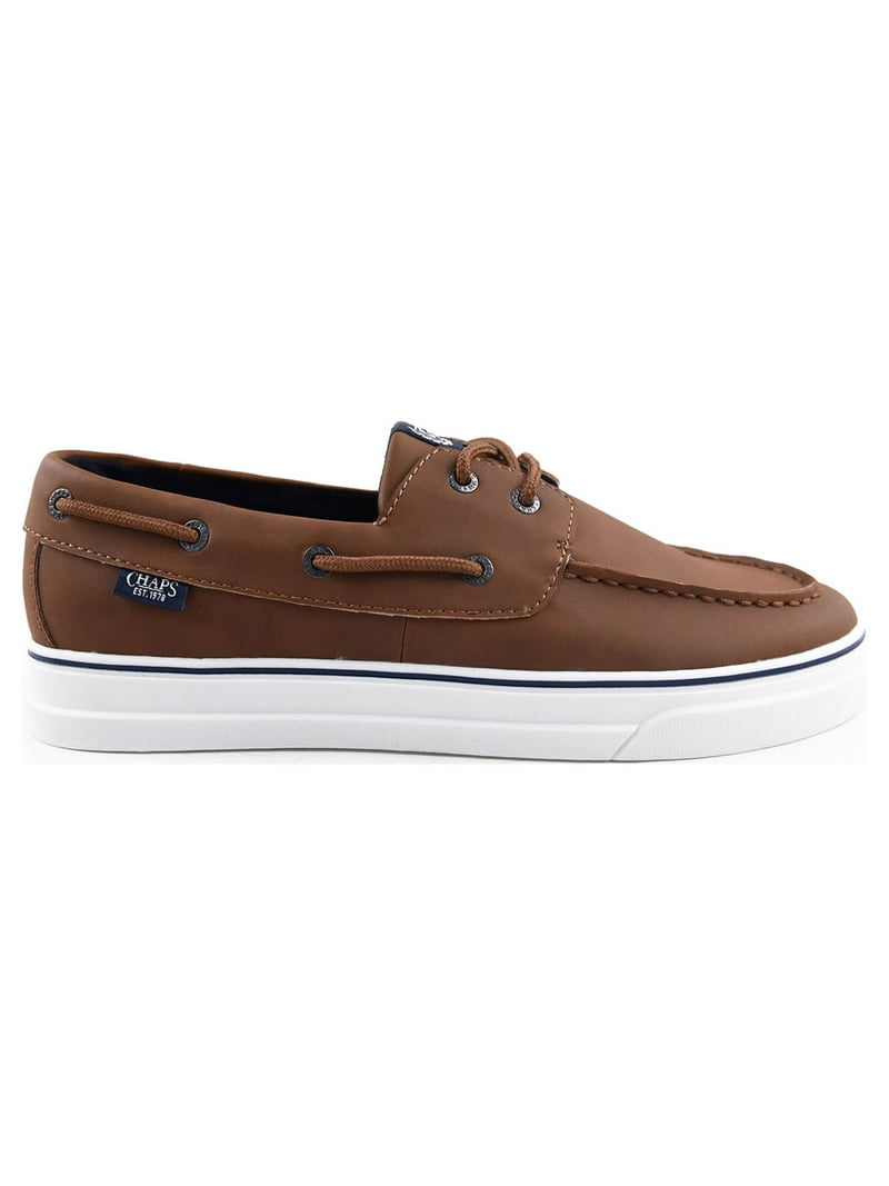 Chaps, Canvas Boat Shoes, Men\'s 9,, Tan Lace Up, Casual Deck, Memory Foam Chaps Canvas Lace Up Deck/Tennis Shoe Taupe Tan Size 9.5 New  main image 3
