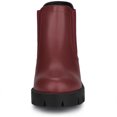 thumbnail image 3 of Botines Chelsea De Tacón Grueso Con Punta Redondeada Para Mujer borgoña 39, 3 of 7