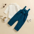 thumbnail image 4 of OJSFQUFP Newborn Baby Boy Clothes Gentleman Wedding Suit Infant Outfits Formal Dress Shirt+Suspender Pants, 4 of 8