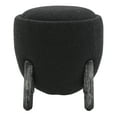 thumbnail image 2 of SAFAVIEH Couture Clarabella Modern Boucle Ottoman, Black, 2 of 6