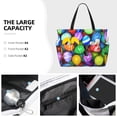 thumbnail image 3 of Honeii Colorful Easter Eggs1 for Tote Bag with Adjustable Strap,Beach Bag, Waterproof Sandproof Beach Tote Bag, Large Capacity Foldable Beach Bags, 3 of 7