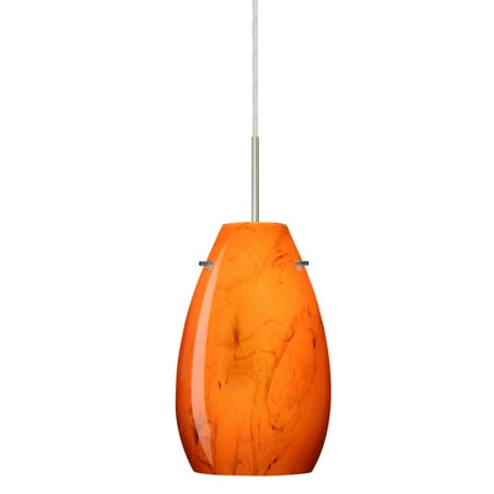 

Besa Lighting 1Jt-4126Hb-Led Pera 1 Light Led Cord-Hung Mini Pendant - Nickel