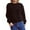 Black, variant on Women's Chenille Knit Cropped Pullover Sweater, Solid Color Crewneck Lantern Sleeve Soft Warm Top for Autumn Winter Season, Casual Daily Wear and Comfortable Outfits Black L
