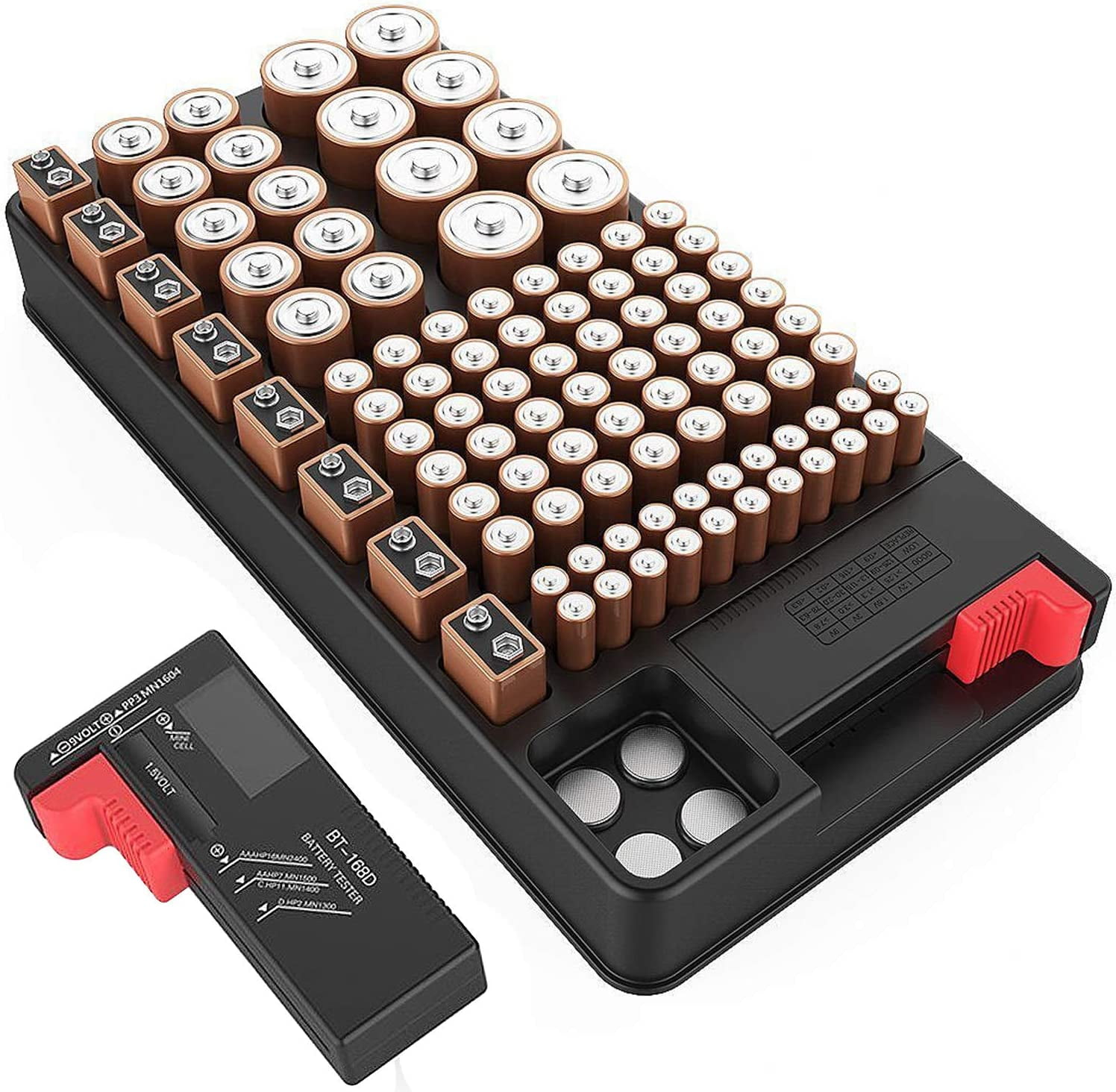 Kistenberg KBBT Batterij organizer met batterijtester Batterijhouder